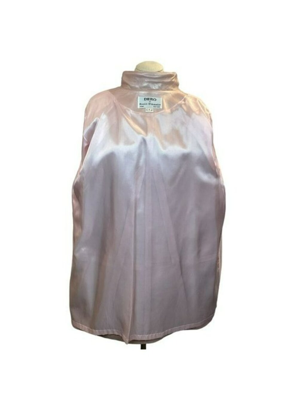 Dero By Rocco DAmelio Womens Pink Leather Coat Medium Button Front Made In USA - Picture 14 of 16